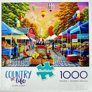 Buffalo Country Life “Farmers Market” 1000 Piece Puzzle